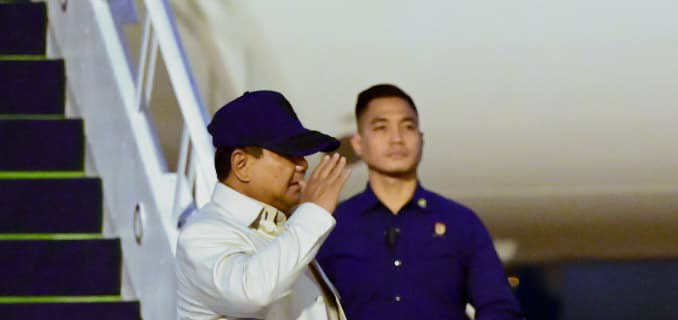 Prabowo Tiba di Minangkabau, Cek Penanganan Bencana di Sumbar