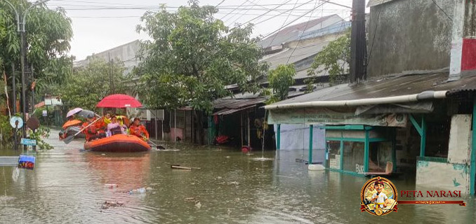 Banjir Bekasi Pagi Ini, Air Tembus 1,5 Meter